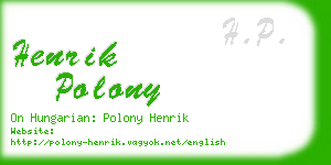 henrik polony business card